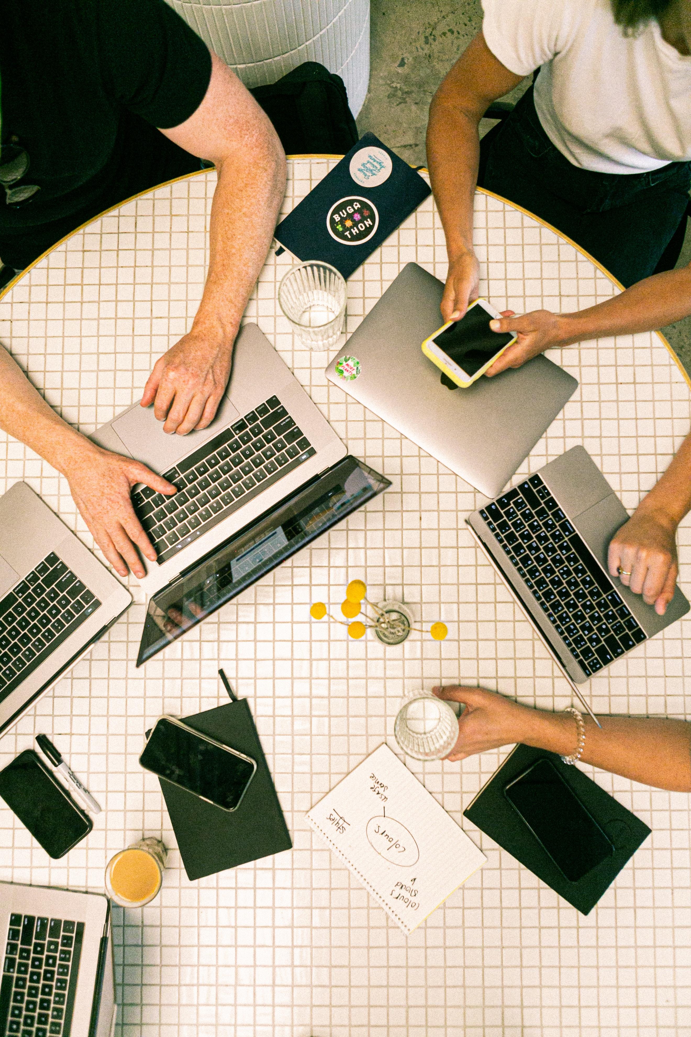 Multiple devices around a table