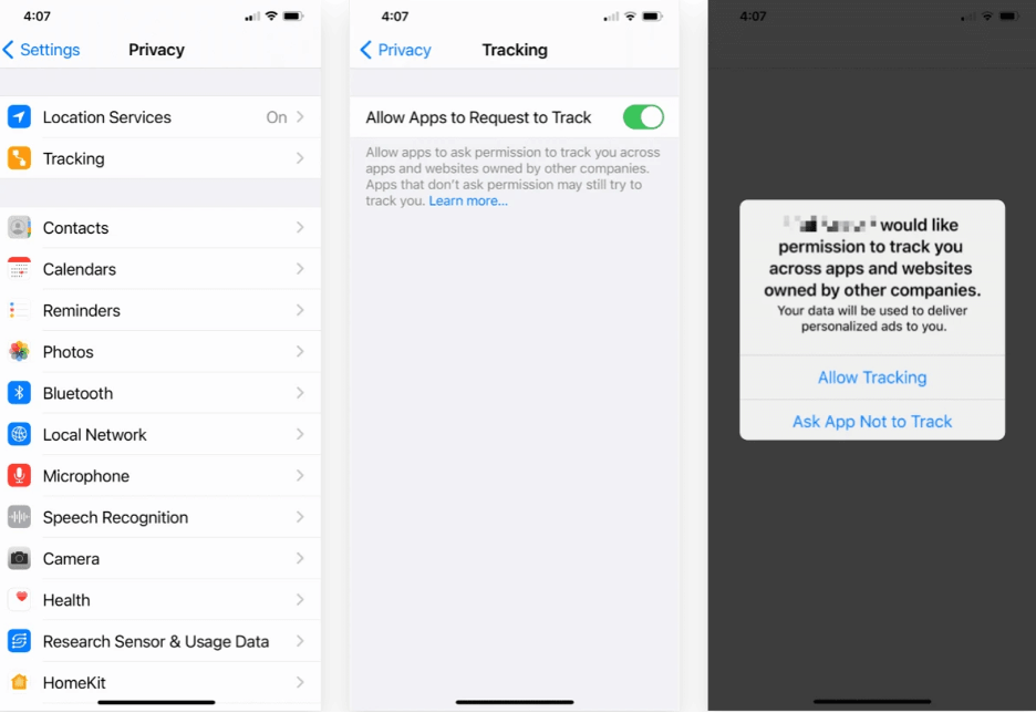 Apple Privacy and Tracking