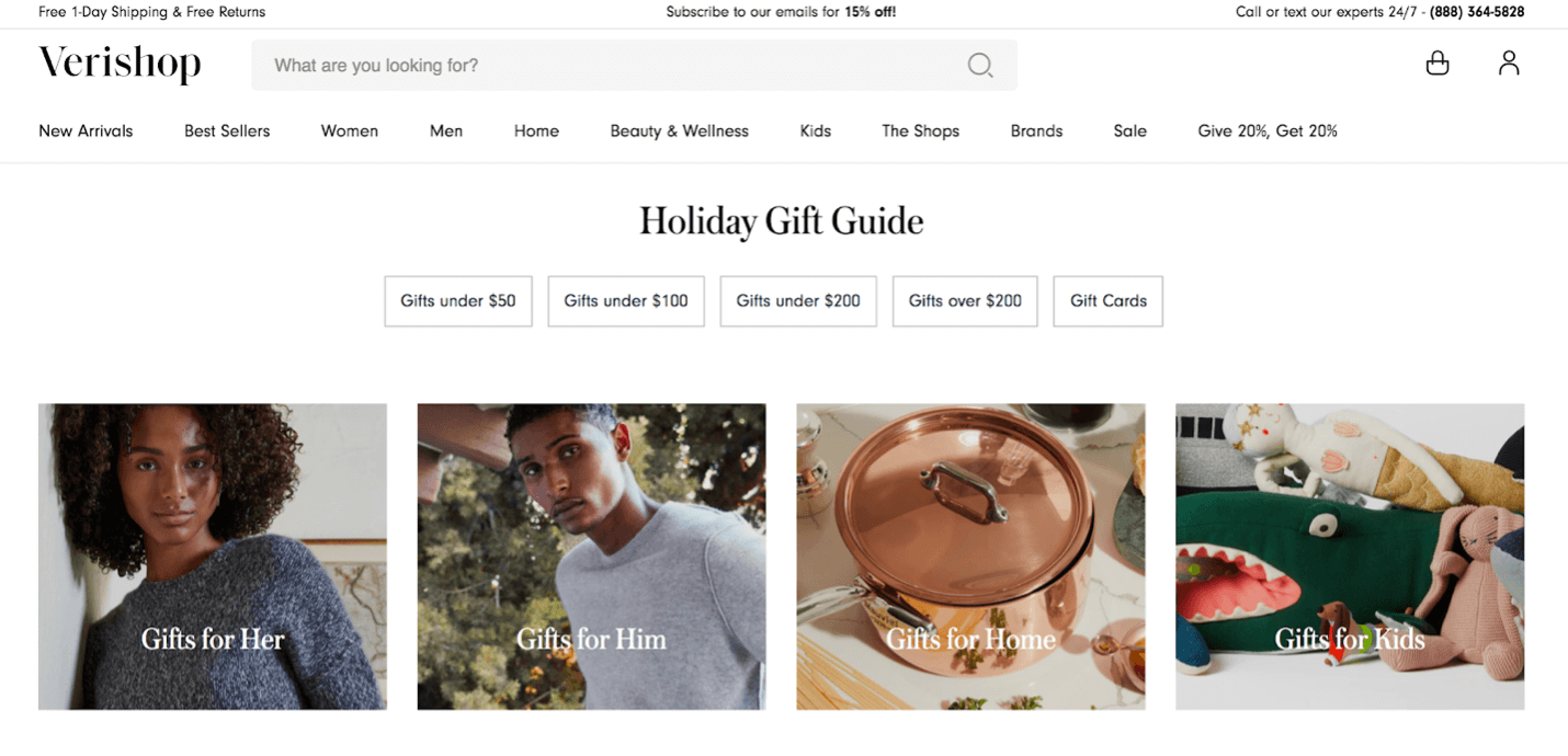 verishop holiday gift guide