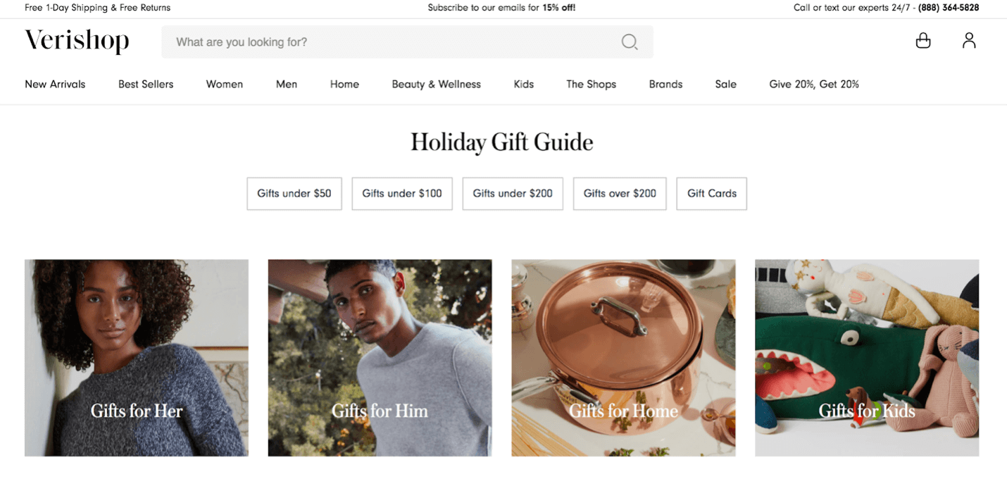 verishop holiday gift guide