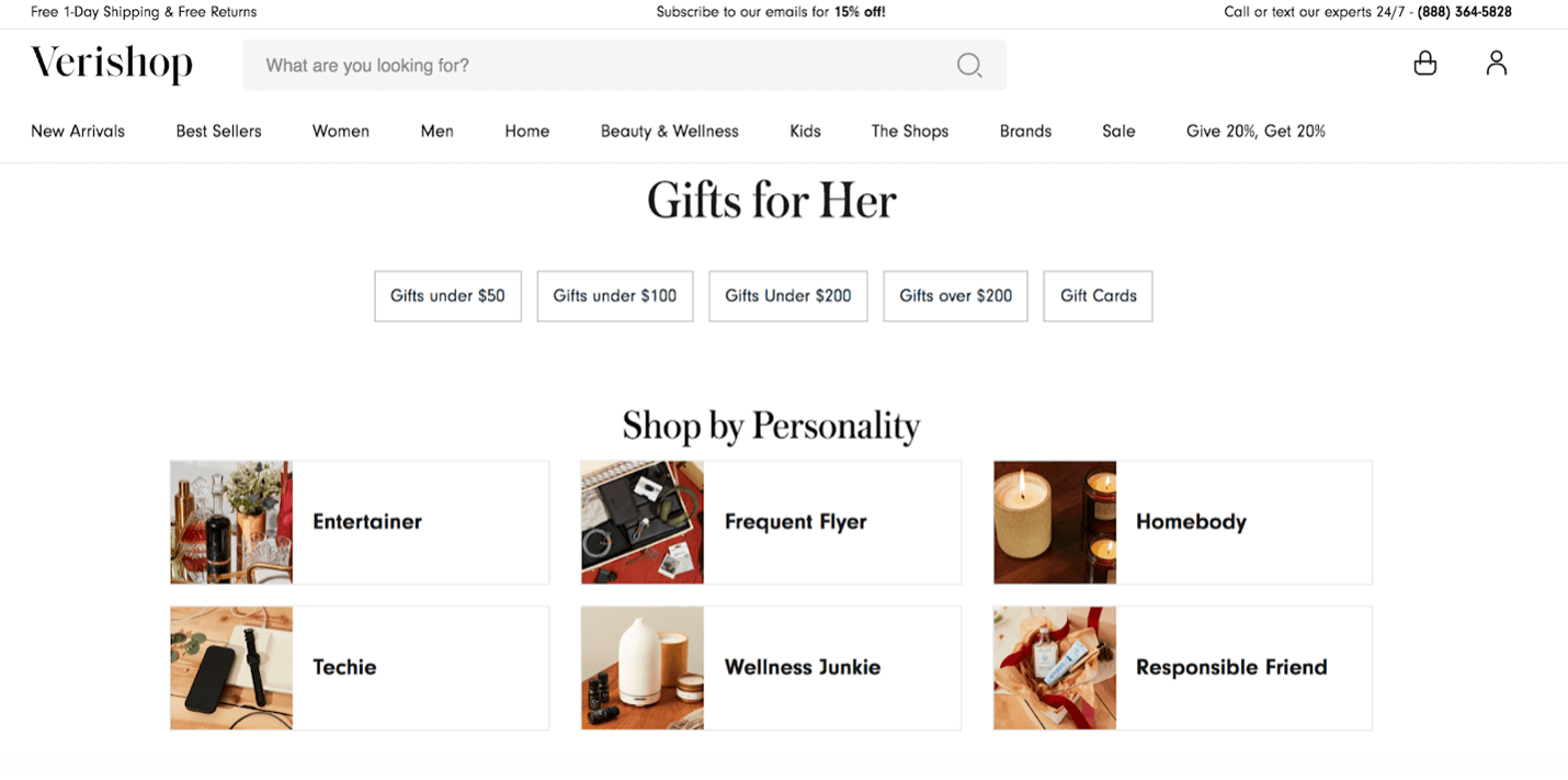 verishop gifts for her