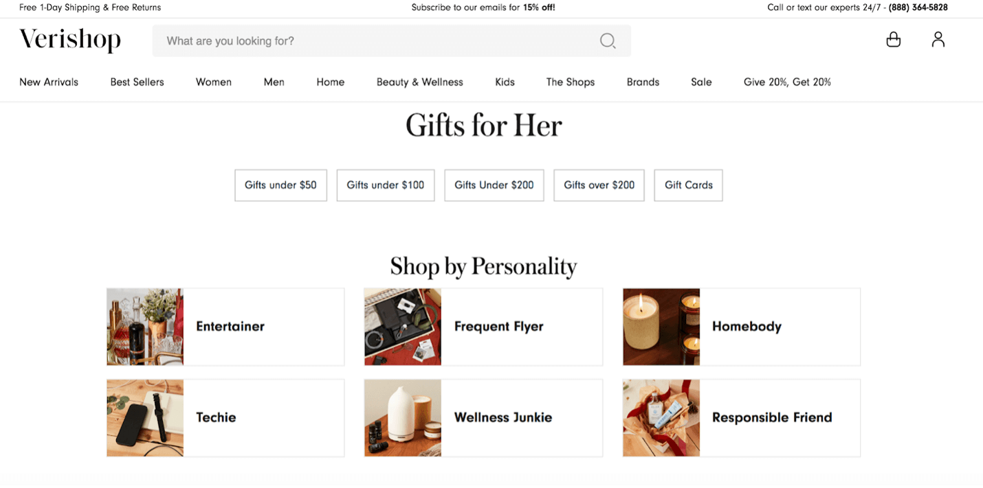 verishop gifts for her